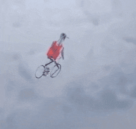 自行车版风筝，这是什么沙雕操作……